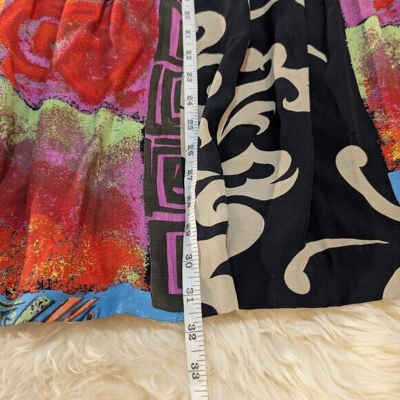Vintage Dorothy Schoelen Patchwork Abstract Skirt Size 42 - Picture 2 of 8